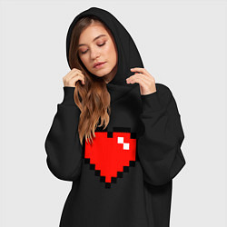 Женское худи-платье Minecraft Lover, цвет: черный — фото 2