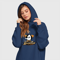 Женское худи-платье NHL: Anaheim Ducks, цвет: тёмно-синий — фото 2