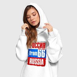 Женское худи-платье Russia: from 66, цвет: белый — фото 2