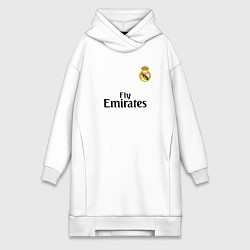 Женское худи-платье Real Madrid: Fly Emirates, цвет: белый