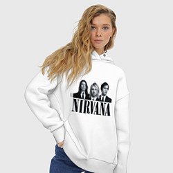 Толстовка оверсайз женская Nirvana Group, цвет: белый — фото 2