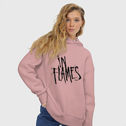 Толстовка оверсайз женская In Flames, цвет: пыльно-розовый — фото 2