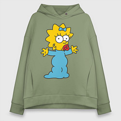 Толстовка оверсайз женская Maggie Simpson, цвет: авокадо