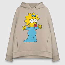 Толстовка оверсайз женская Maggie Simpson, цвет: миндальный