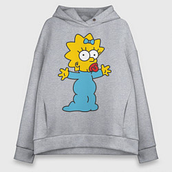 Толстовка оверсайз женская Maggie Simpson, цвет: меланж