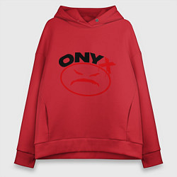 Толстовка оверсайз женская Onyx, цвет: красный