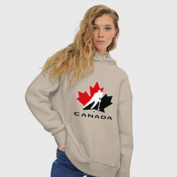 Толстовка оверсайз женская Canada, цвет: миндальный — фото 2