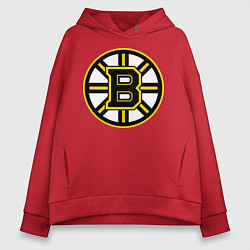 Толстовка оверсайз женская Boston Bruins, цвет: красный