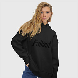 Толстовка оверсайз женская Fallout, цвет: черный — фото 2
