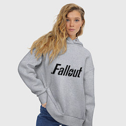 Толстовка оверсайз женская Fallout, цвет: меланж — фото 2