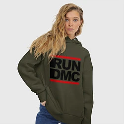 Толстовка оверсайз женская Run DMC, цвет: хаки — фото 2