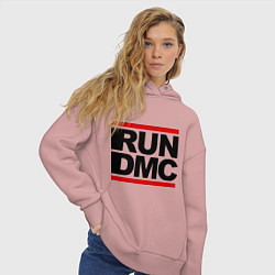 Толстовка оверсайз женская Run DMC, цвет: пыльно-розовый — фото 2