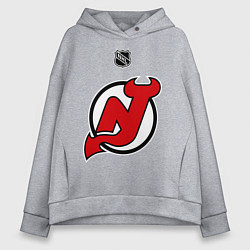 Толстовка оверсайз женская New Jersey Devils: Kovalchuk 17, цвет: меланж