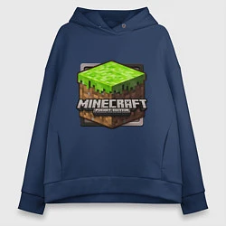 Толстовка оверсайз женская Minecraft: Pocket Edition, цвет: тёмно-синий
