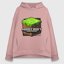 Толстовка оверсайз женская Minecraft: Pocket Edition, цвет: пыльно-розовый
