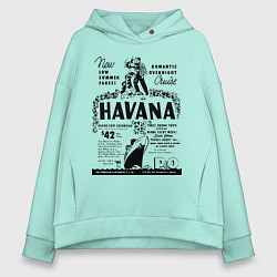 Толстовка оверсайз женская Havana Cuba, цвет: мятный