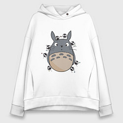 Толстовка оверсайз женская Тоторо, цвет: белый