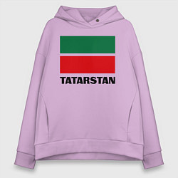 Толстовка оверсайз женская Флаг Татарстана, цвет: лаванда