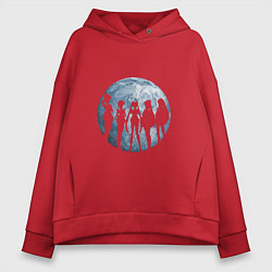 Толстовка оверсайз женская Войны в матросках, цвет: красный