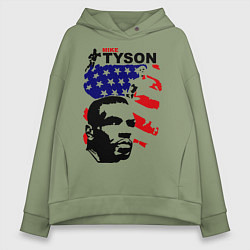 Толстовка оверсайз женская Mike Tyson: USA Boxing, цвет: авокадо