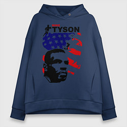 Толстовка оверсайз женская Mike Tyson: USA Boxing, цвет: тёмно-синий