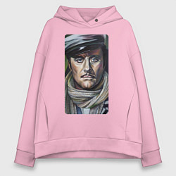 Толстовка оверсайз женская Остап Бендер: портрет, цвет: светло-розовый