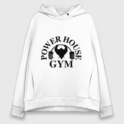 Толстовка оверсайз женская Power House Gym, цвет: белый