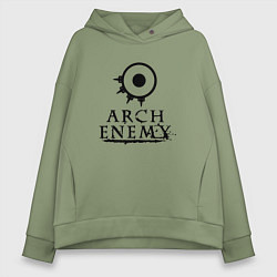 Толстовка оверсайз женская Arch Enemy, цвет: авокадо
