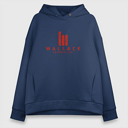 Толстовка оверсайз женская Wallace Corporation, цвет: тёмно-синий
