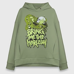 Толстовка оверсайз женская Bring Me The Horizon: Green Girl, цвет: авокадо