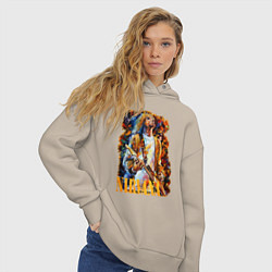 Толстовка оверсайз женская Cobain Art, цвет: миндальный — фото 2