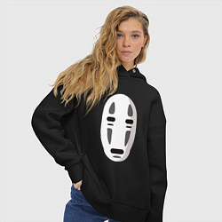 Толстовка оверсайз женская Безликий Бог Каонаси, цвет: черный — фото 2