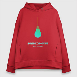 Толстовка оверсайз женская Imagine Dragons: Night Visions, цвет: красный