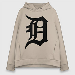 Толстовка оверсайз женская Detroit Tigers, цвет: миндальный