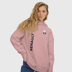 Толстовка оверсайз женская Renault Style, цвет: пыльно-розовый — фото 2