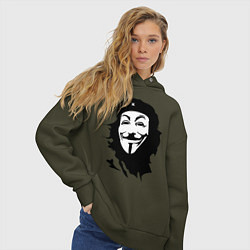 Толстовка оверсайз женская Vendetta Chegevara, цвет: хаки — фото 2