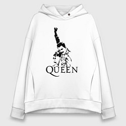 Толстовка оверсайз женская Queen: Rock You, цвет: белый