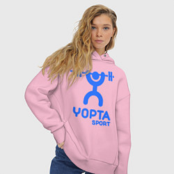 Толстовка оверсайз женская Yopta Sport, цвет: светло-розовый — фото 2