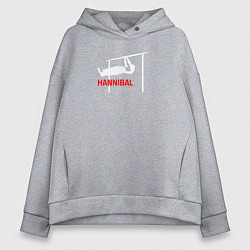 Толстовка оверсайз женская Hannibal For King Workout, цвет: меланж