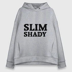 Толстовка оверсайз женская Slim Shady: Big E, цвет: меланж