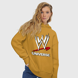 Толстовка оверсайз женская WWE universe, цвет: горчичный — фото 2