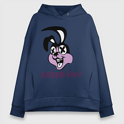 Толстовка оверсайз женская Green Day: Rabbit, цвет: тёмно-синий
