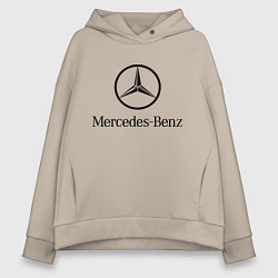 Толстовка оверсайз женская Logo Mercedes-Benz, цвет: миндальный