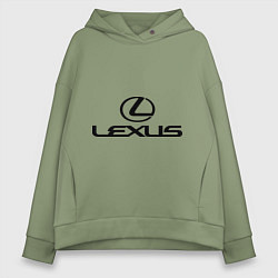 Толстовка оверсайз женская Lexus logo, цвет: авокадо