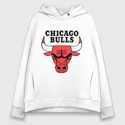 Толстовка оверсайз женская Chicago Bulls, цвет: белый