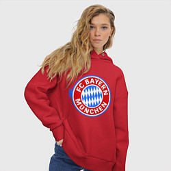 Толстовка оверсайз женская Bayern Munchen FC, цвет: красный — фото 2