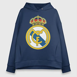 Толстовка оверсайз женская Real Madrid FC, цвет: тёмно-синий