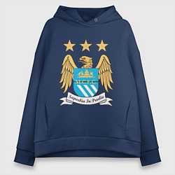 Толстовка оверсайз женская Manchester City FC, цвет: тёмно-синий