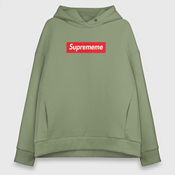 Толстовка оверсайз женская Suprememe, цвет: авокадо