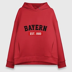 Толстовка оверсайз женская FC Bayern Est. 1900, цвет: красный